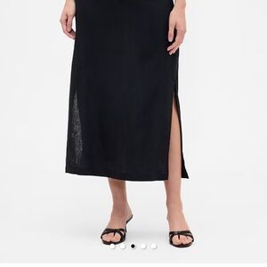 GAP- Linen-Blend Maxi Slip Skirt